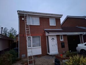 View of entire house after gutters cleaned.