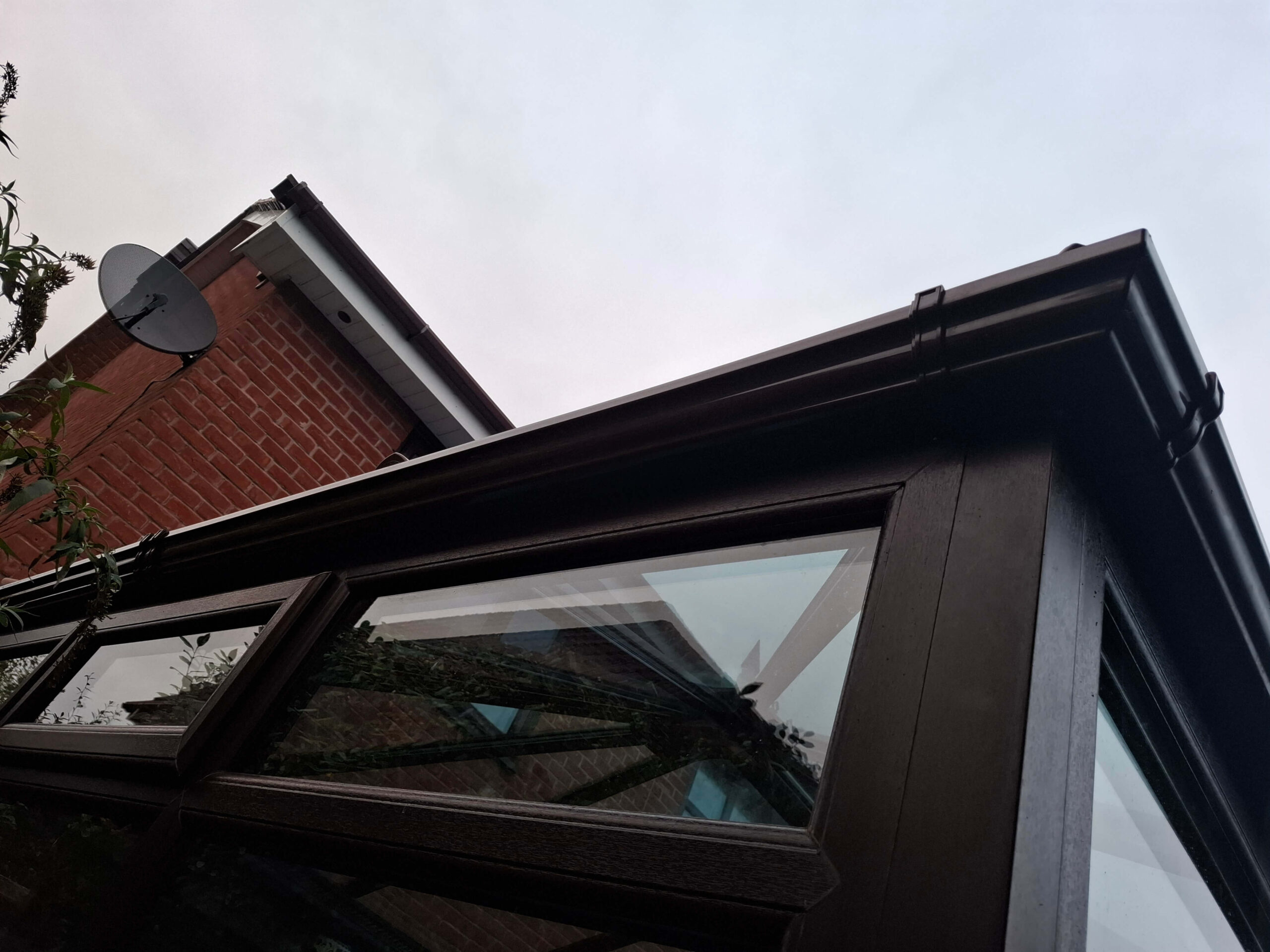 Conservatory gutter replaced and matching.