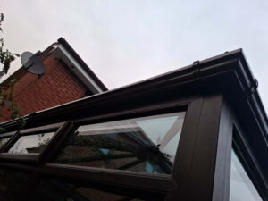 Completed and matched conservatory gutter replacement.