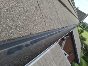 Full view of gutter cleaning complete Houghton.