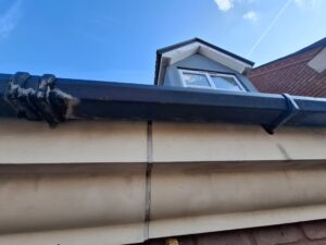 View from underneath guttering and fascia at Fulwood property.
