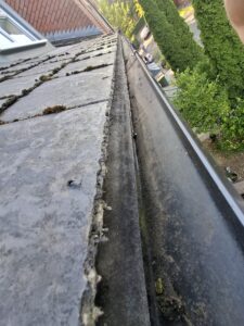 Close up of guttering after deep clean in Fulwood.